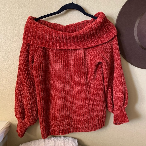 Pink Rose Sweaters - PINK ROSE Off Shoulder Sweater Súper Soft